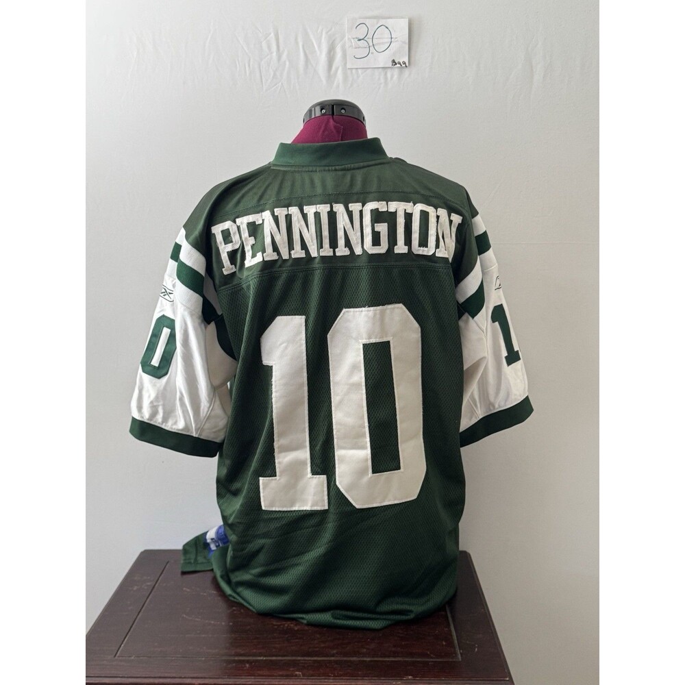 Reebok NFL New York Jets Chad Pennington #10 Sewn Jersey Green Size 52 XXL